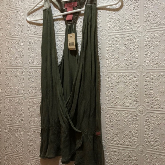 Vintage G Unit Olive Green Crossover Tank Small - Picture 2 of 6